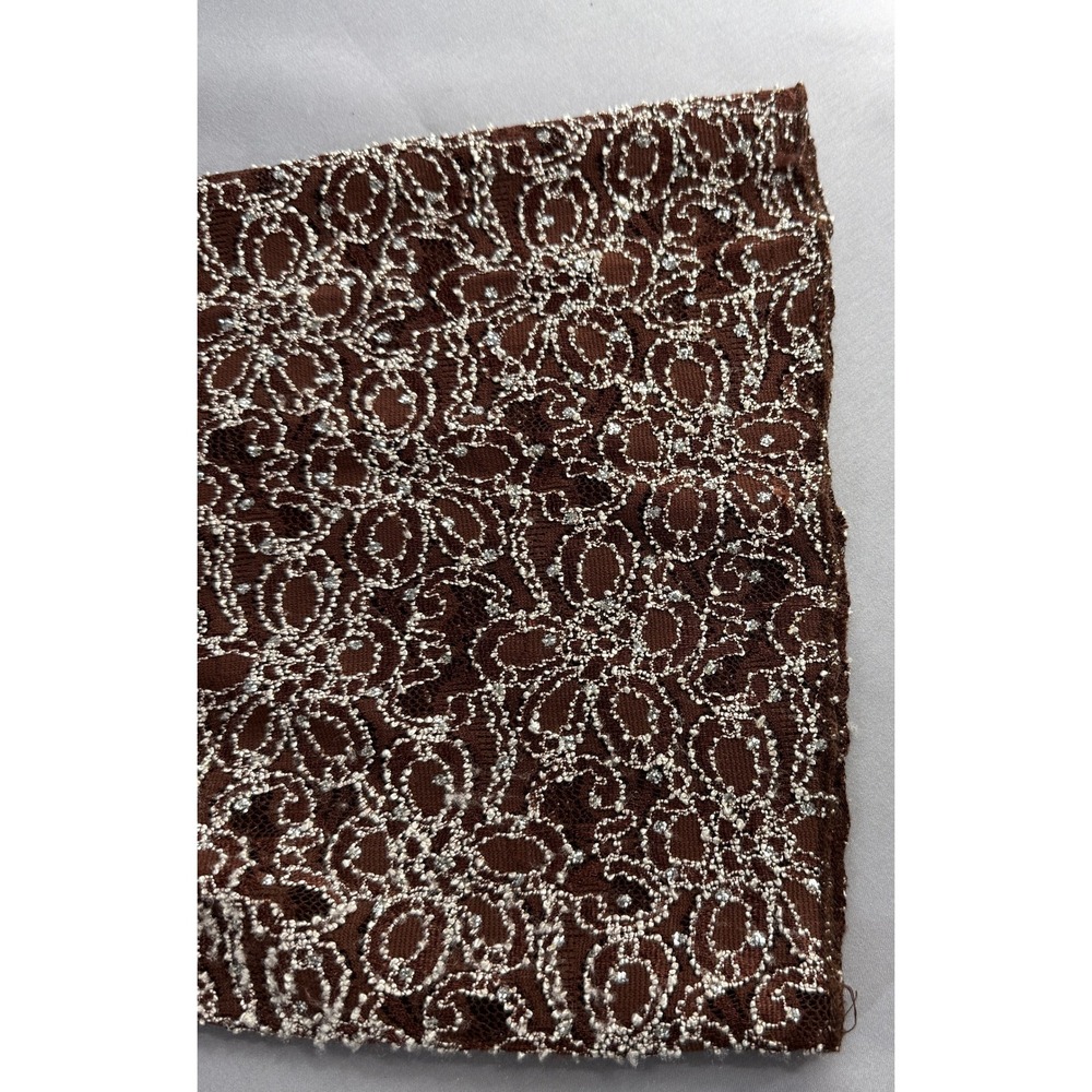 Vintage Maggie Barnes Brown Tunic‎ Top White Micro Beaded  Size 3X Glam Party - Picture 10 of 15